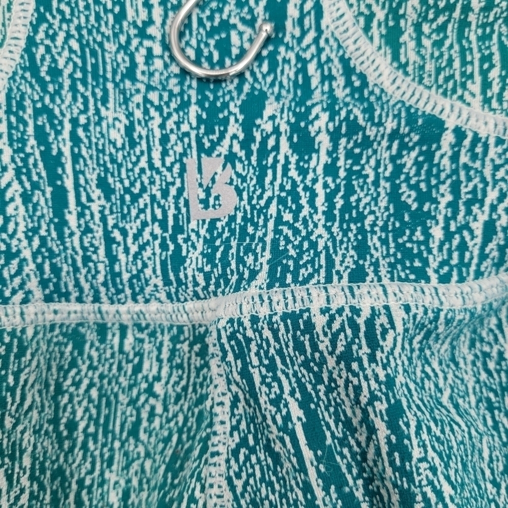 Buffbunny Jacquard turquoise high waisted Leggings size small - Picture 4 of 7